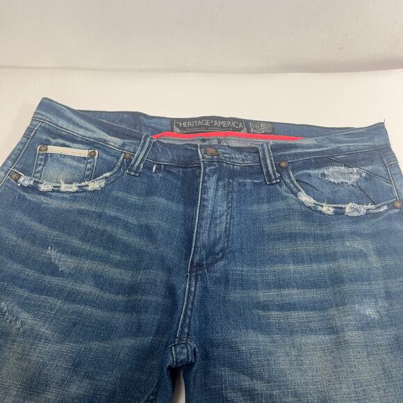 Heritage of America Denim Distillery 1776 Distressed Men's Jeans 38 x 34 - Picture 6 of 16